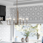 Quintiesse Kimrose 6 Light Chandelier in Polished Nickel