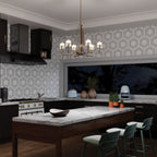 Quintiesse Kimrose 6 Light Chandelier in Polished Nickel