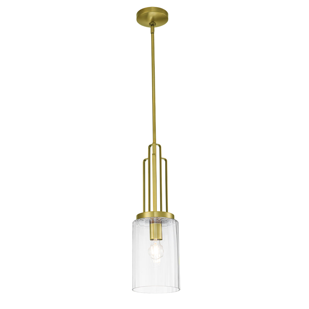 Quintiesse Kimrose Mini Pendant in Brushed Natural Brass