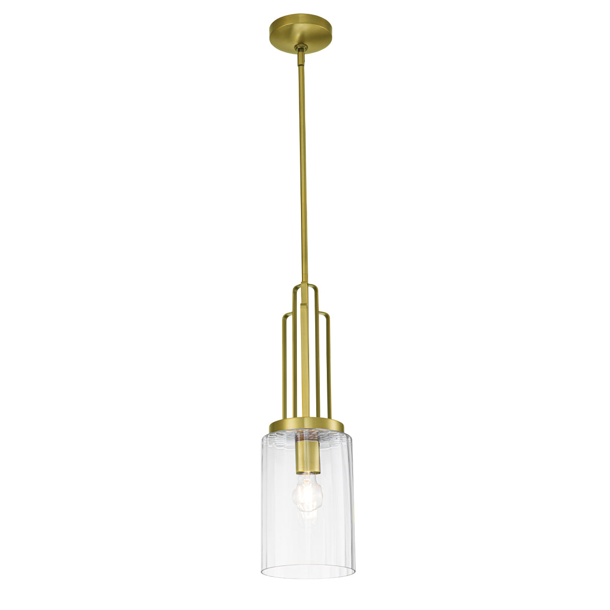 Quintiesse Kimrose Mini Pendant in Brushed Natural Brass