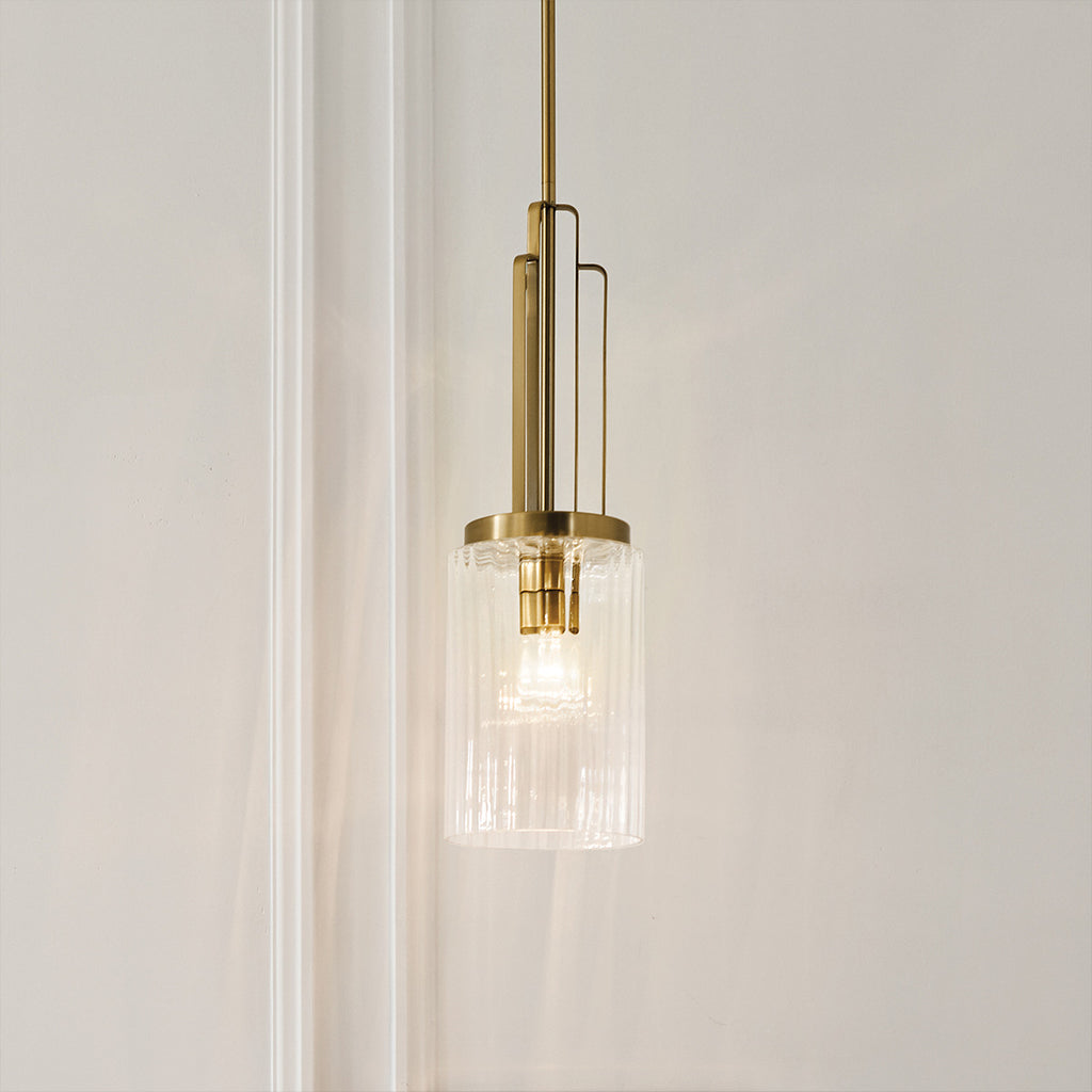 Quintiesse Kimrose Mini Pendant in Brushed Natural Brass