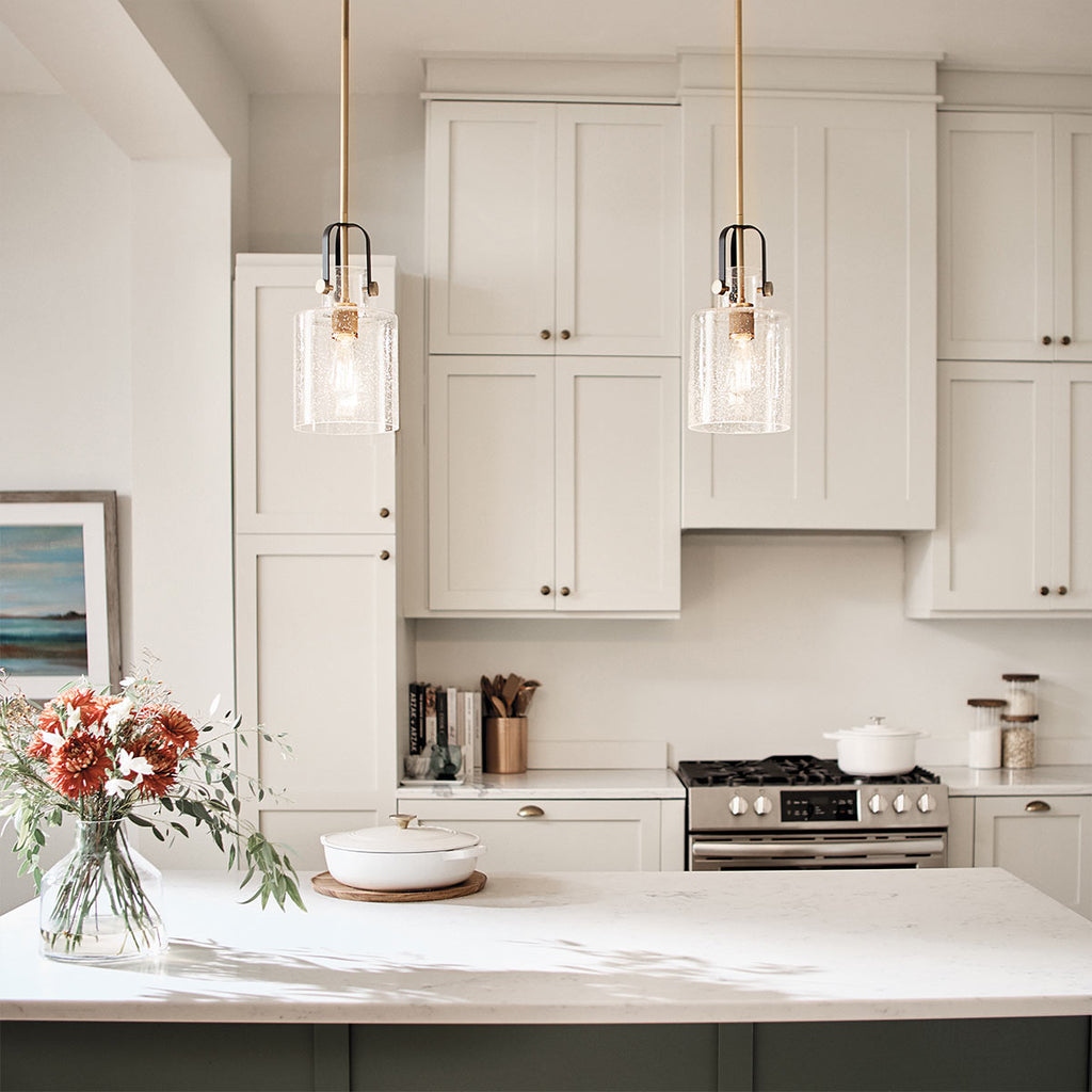 Quintiesse Kitner Pendant  in Natural Brass