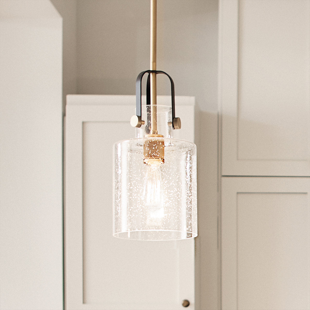 Quintiesse Kitner Pendant  in Natural Brass