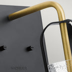 Quintiesse Kitner Wall Light in Natural Brass