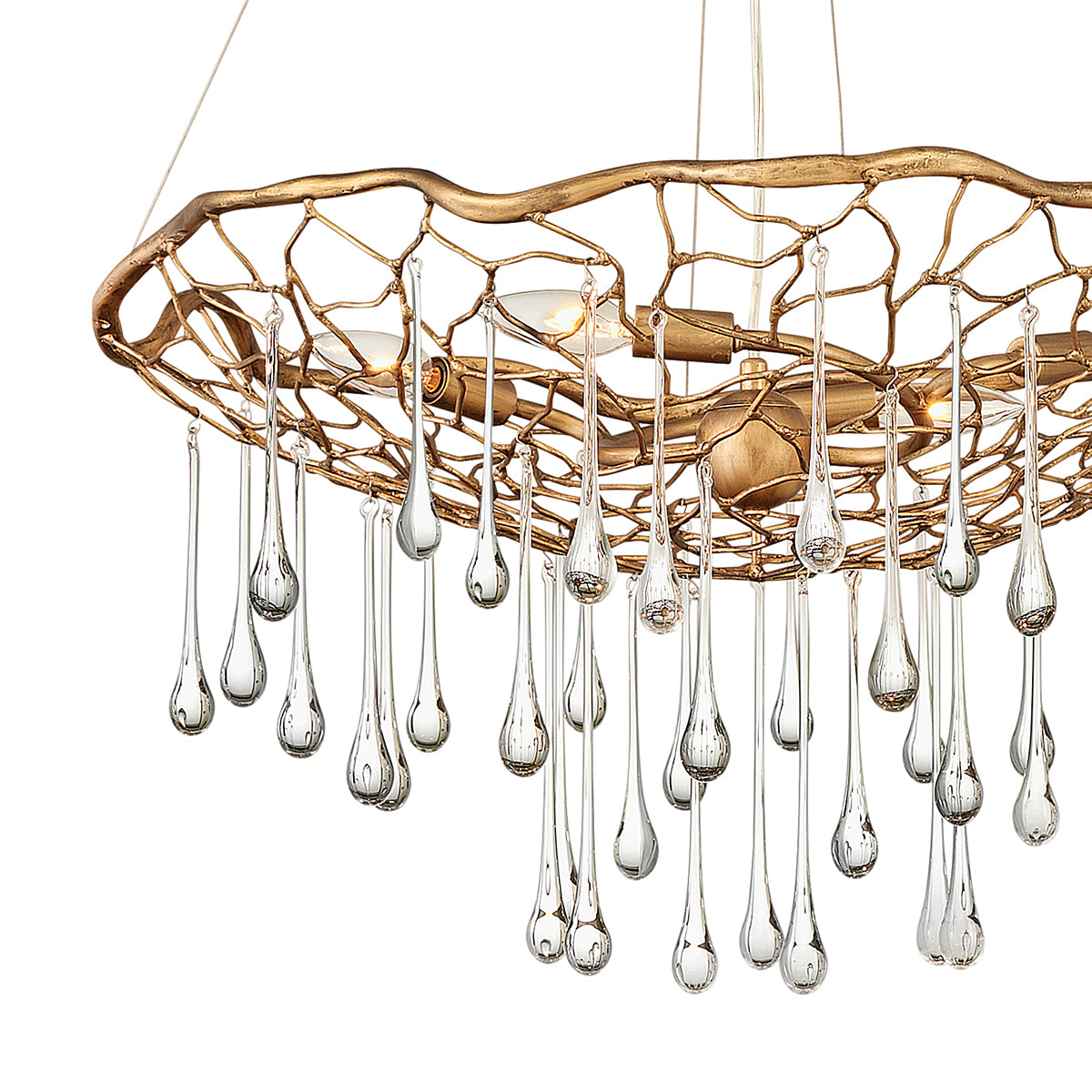 Quintiesse Laguna 4 Light Pendant Light Burnished Gold