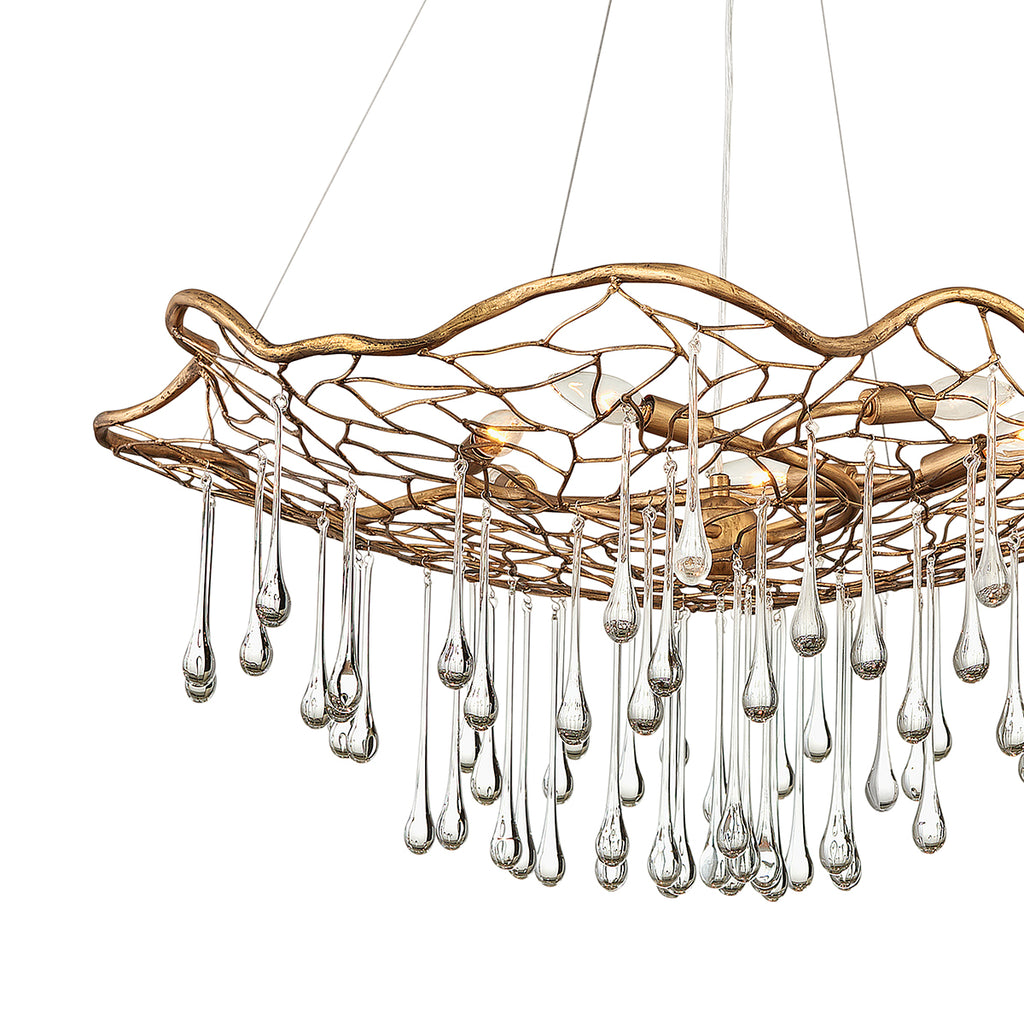 Quintiesse Laguna 6 Light Pendant Light Burnished Gold