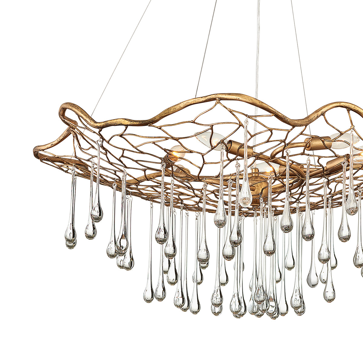 Quintiesse Laguna 6 Light Pendant Light Burnished Gold