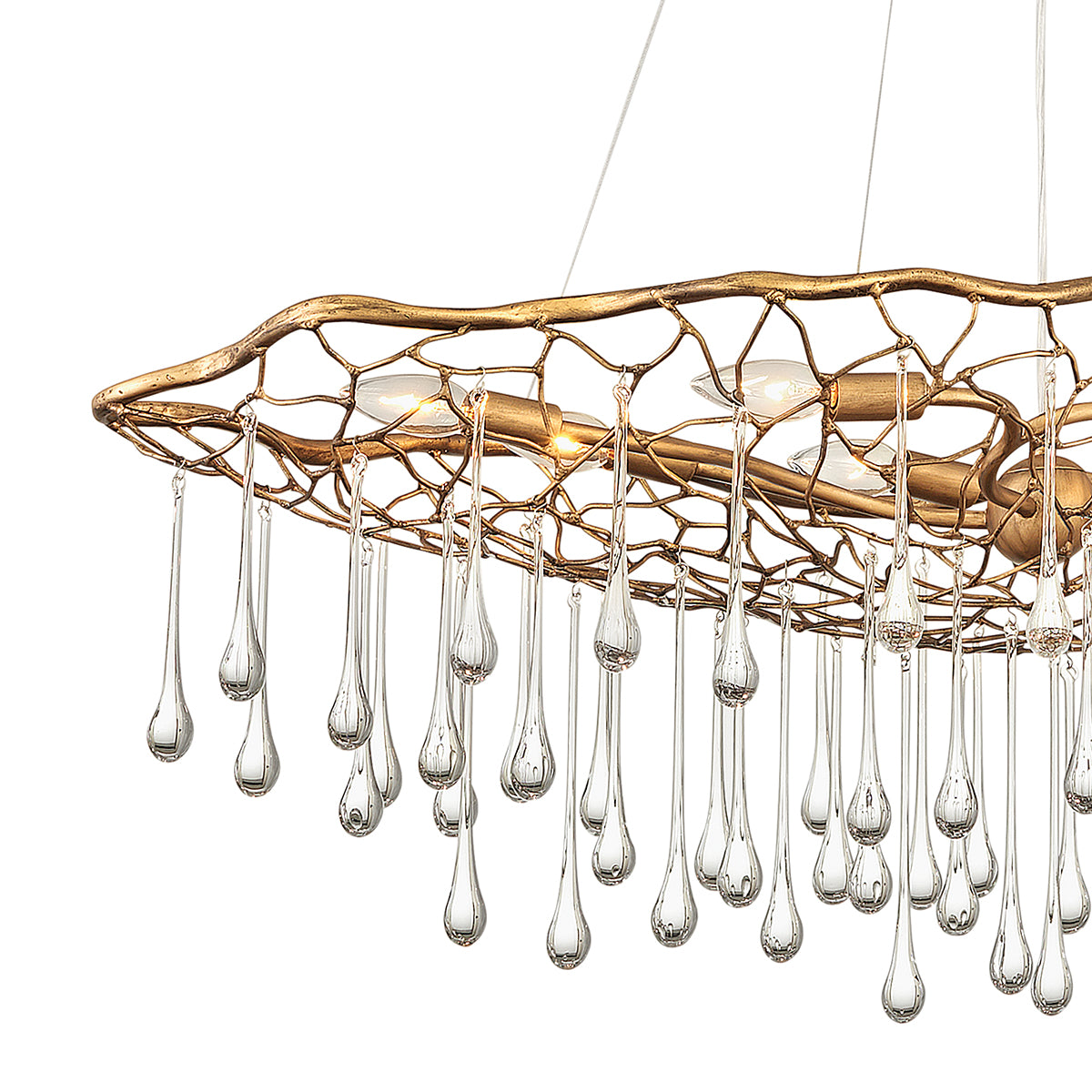 Quintiesse Laguna 8 Light Pendant Light Burnished Gold