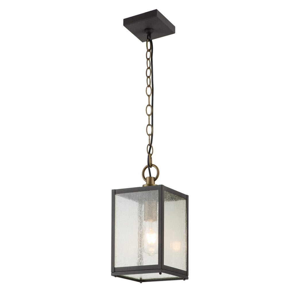 Quintiesse Lahden Outdoor Chain Lantern in Weathered Zinc