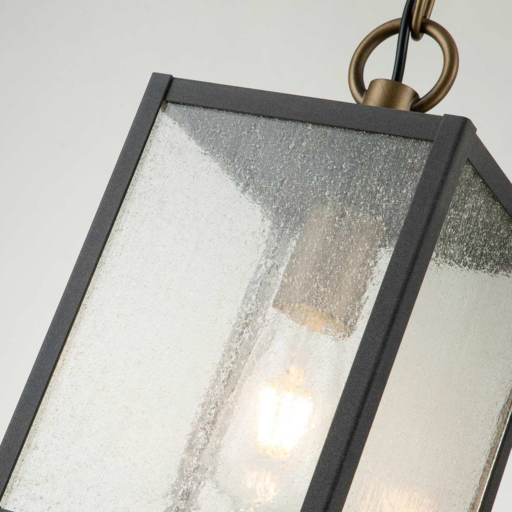 Quintiesse Lahden Outdoor Chain Lantern in Weathered Zinc