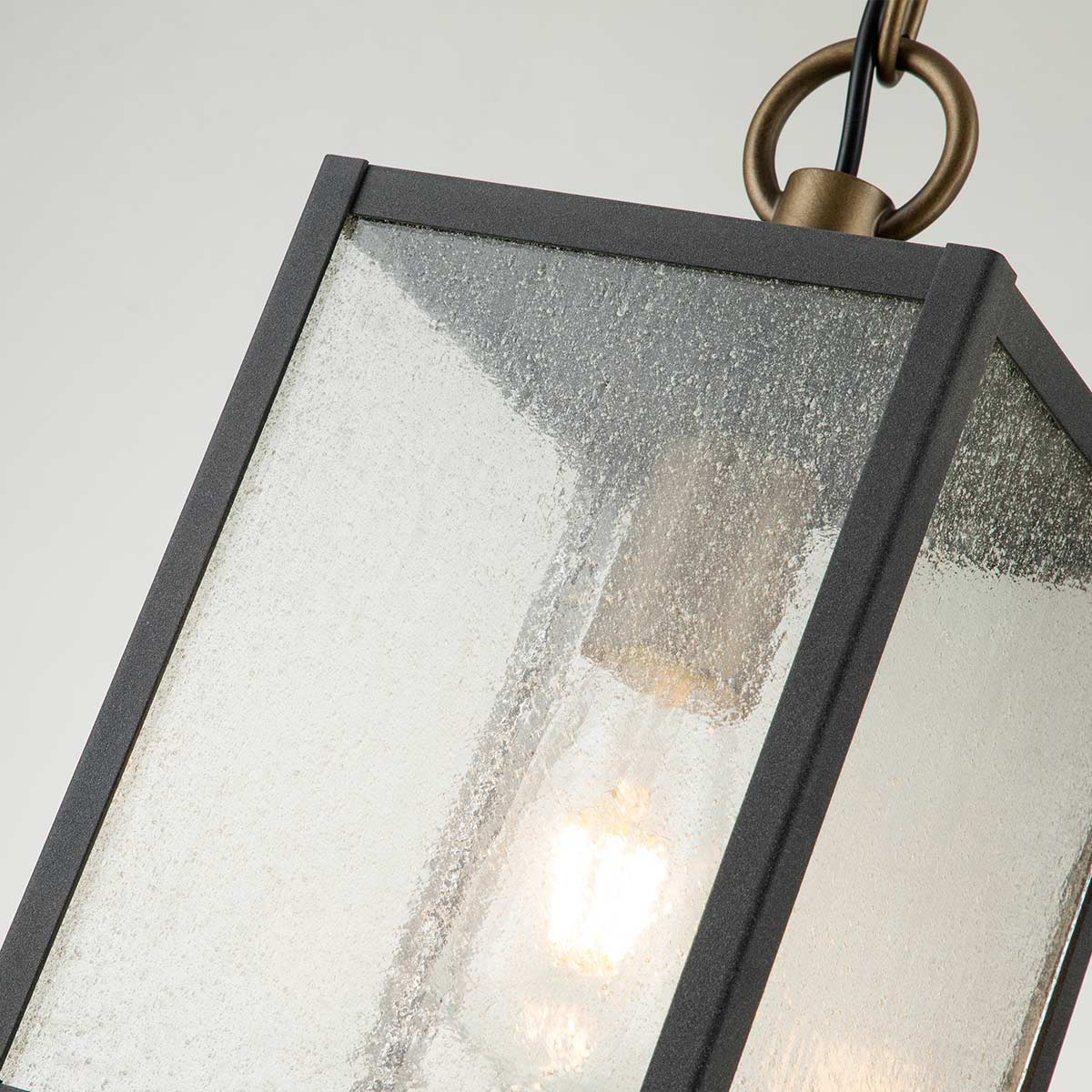 Quintiesse Lahden Outdoor Chain Lantern in Weathered Zinc