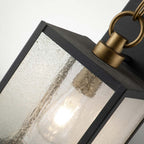 Quintiesse Lahden Outdoor Medium Wall Lantern in Weathered Zinc