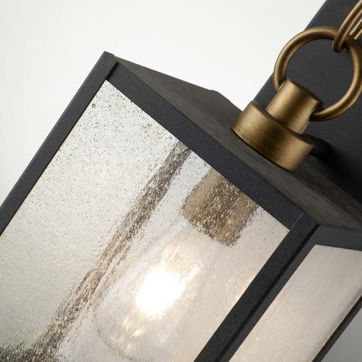 Quintiesse Lahden Outdoor Medium Wall Lantern in Weathered Zinc
