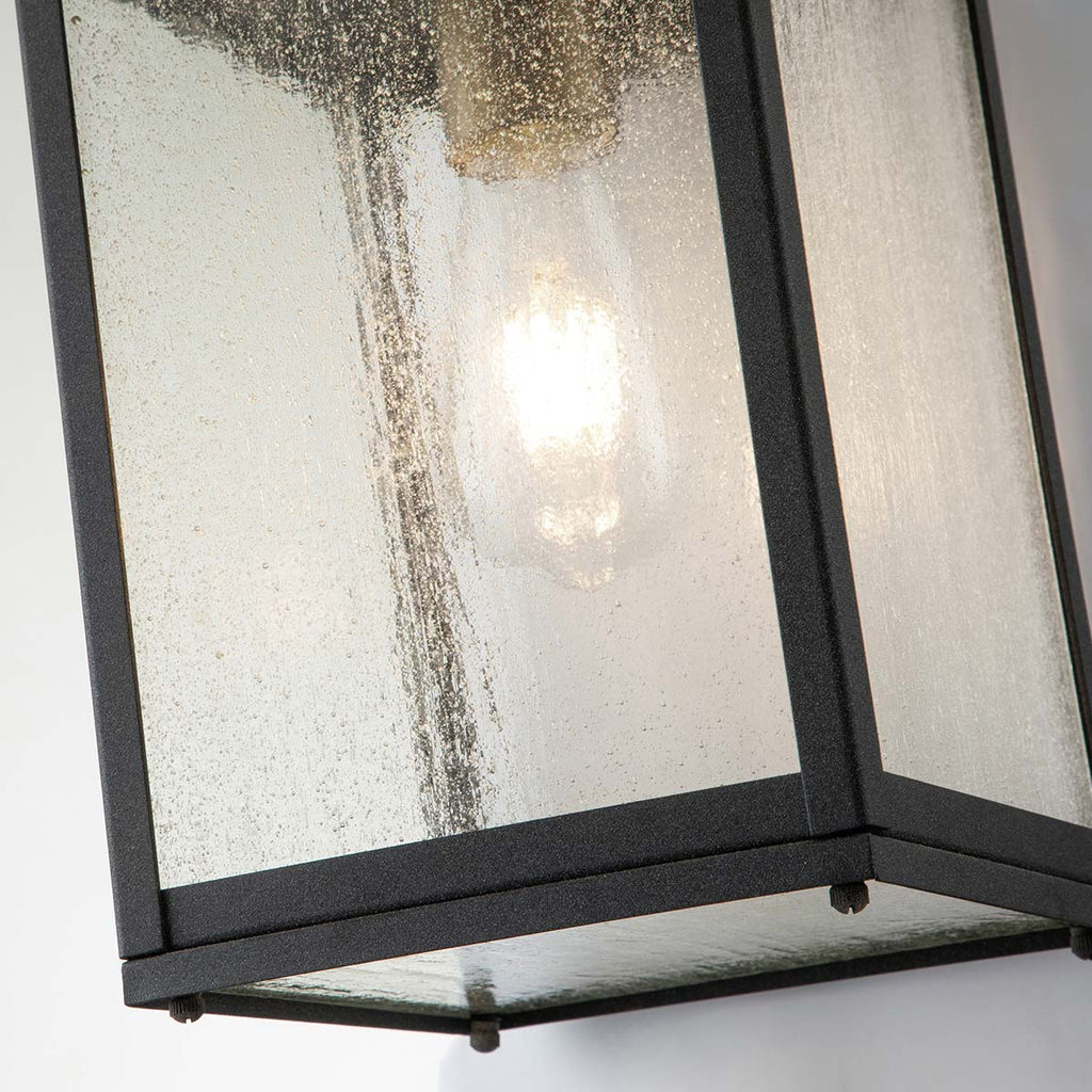 Quintiesse Lahden Outdoor Medium Wall Lantern in Weathered Zinc