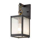 Quintiesse Lahden Outdoor Small Wall Lantern in Weathered Zinc