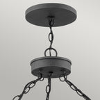 Quintiesse Lakehouse Outdoor 6 Light Outdoor Chandelier in Aged Zinc with Driftwood Grey
