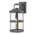 Quintiesse Lakehouse Outdoor Medium Wall Lantern in Aged Zinc with Driftwood Grey