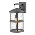 Quintiesse Lakehouse Outdoor Medium Wall Lantern in Aged Zinc with Driftwood Grey