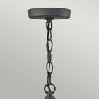 Quintiesse Lakehouse Outdoor Small Chain Lantern in Aged Zinc with Driftwood Grey