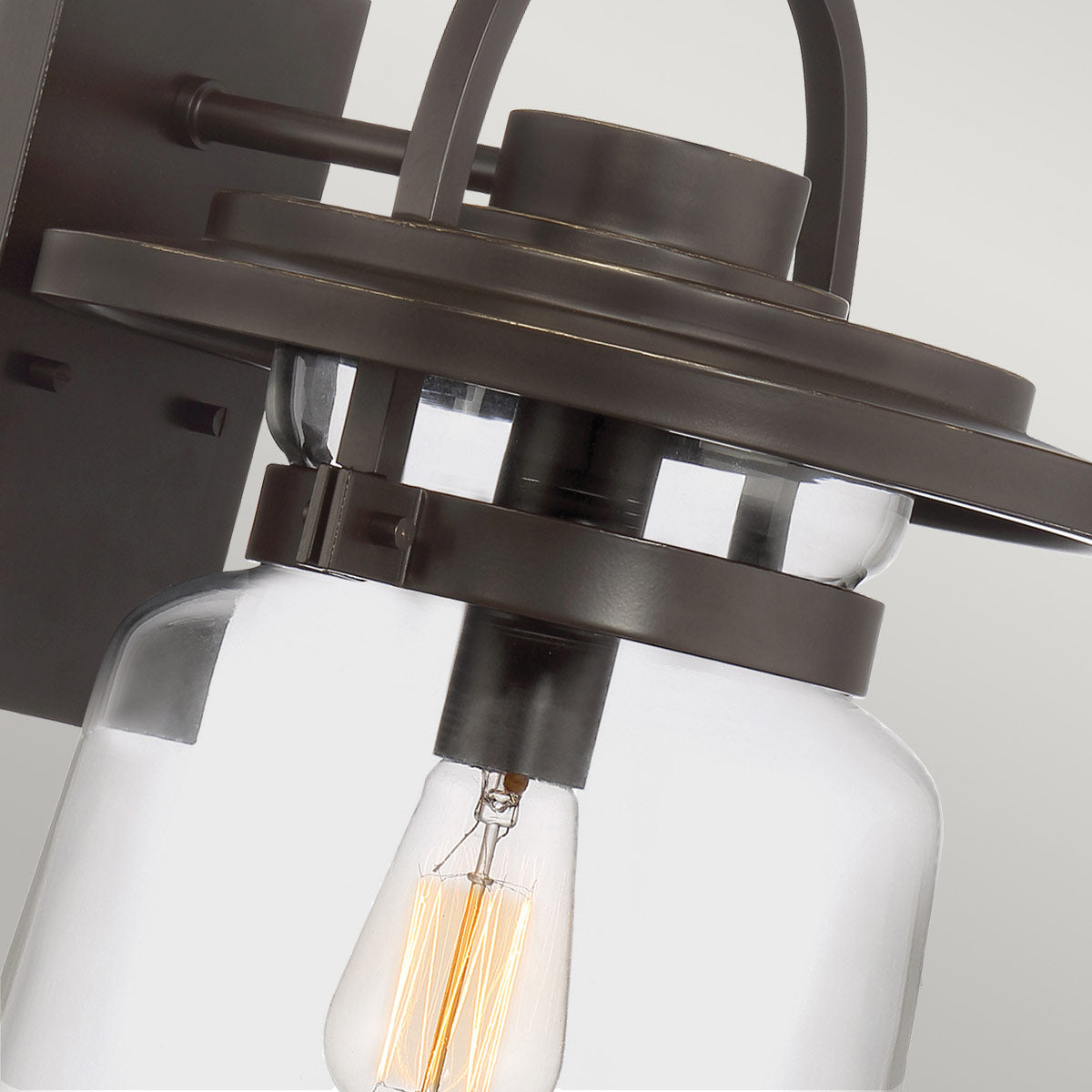 Quintiesse Lasalle Outdoor Large Wall Lantern in Western Bronze