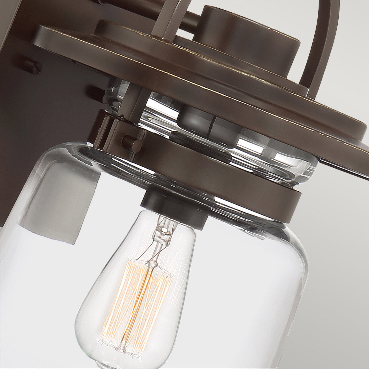 Quintiesse Lasalle Outdoor Medium Wall Lantern in Western Bronze