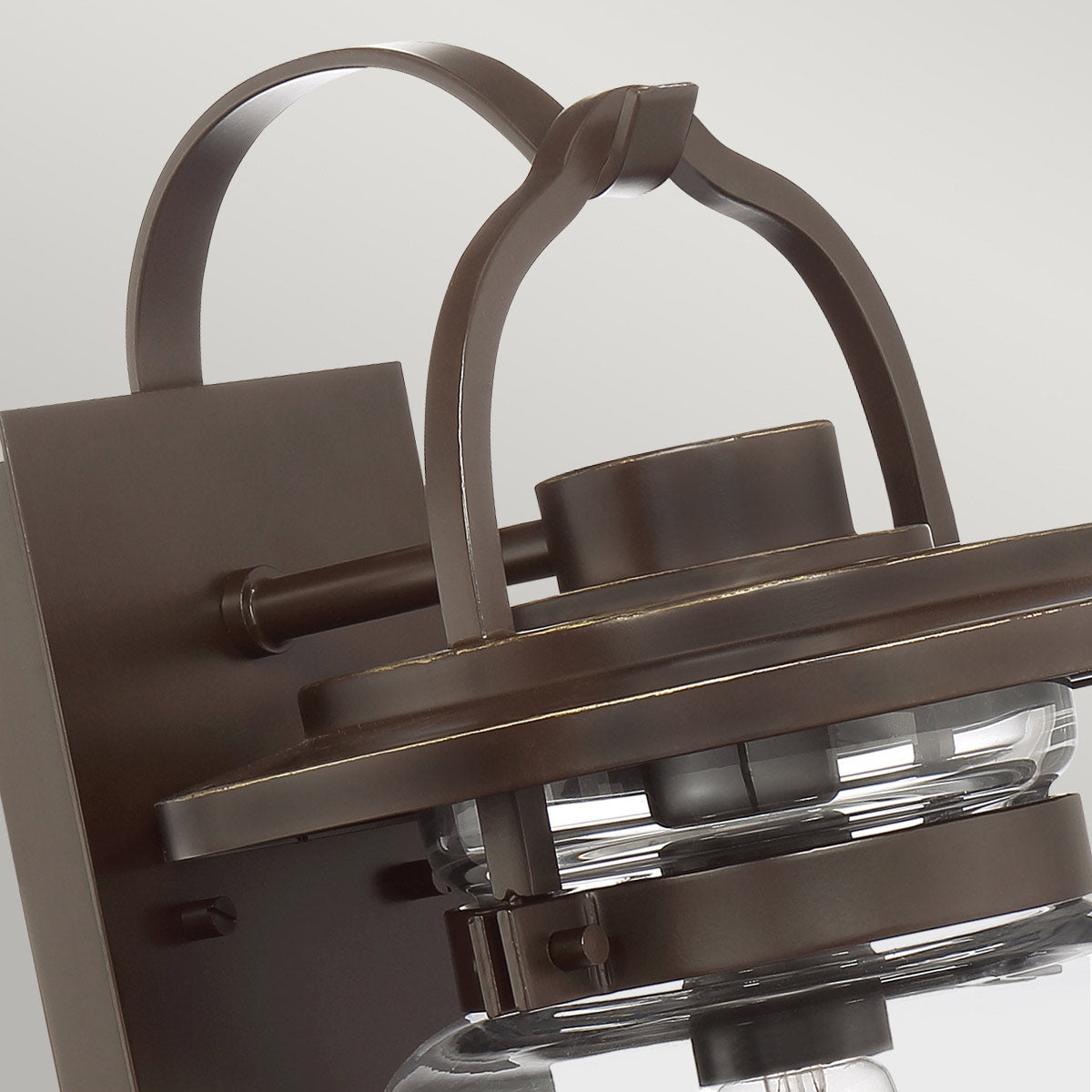 Quintiesse Lasalle Outdoor Medium Wall Lantern in Western Bronze