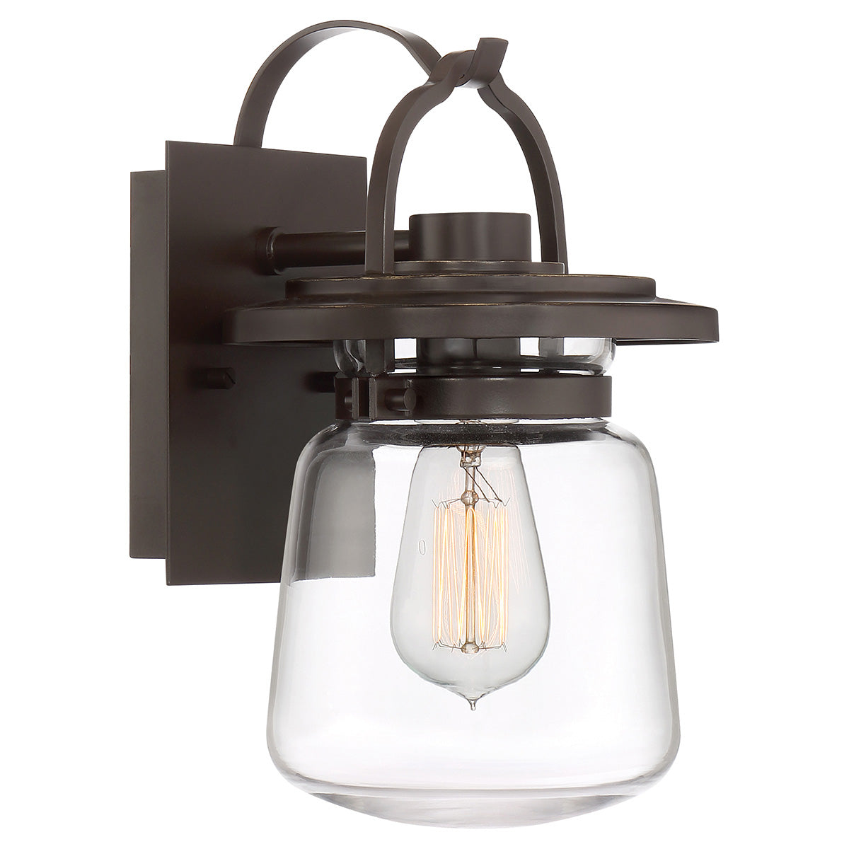 Quintiesse Lasalle Outdoor Small Wall Lantern in Western Bronze