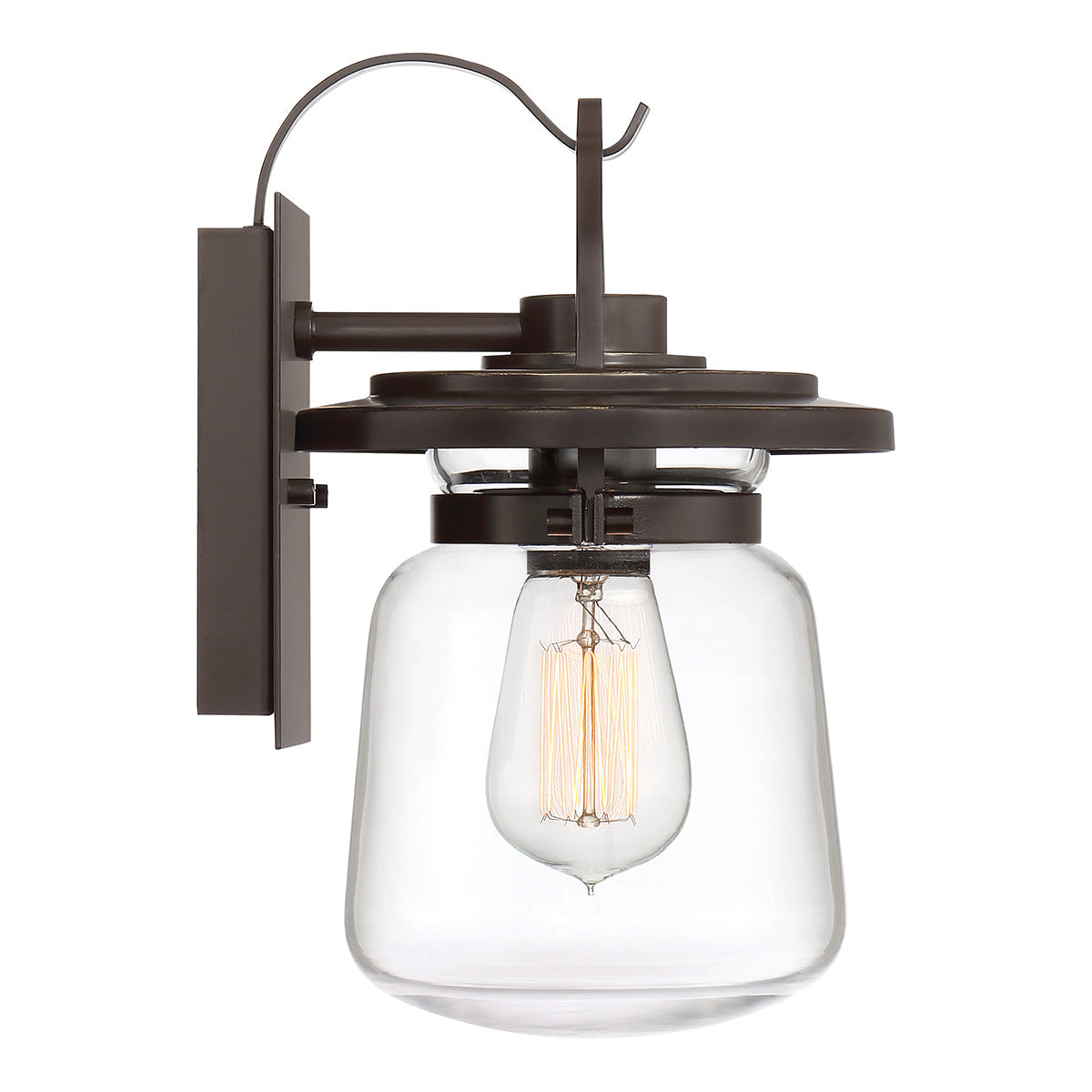 Quintiesse Lasalle Outdoor Small Wall Lantern in Western Bronze