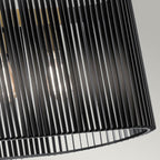 Quintiesse Linara 5 Light Linear Chandelier in Black & Natural Brass