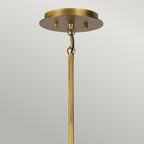 Quintiesse Linara 6 Light Pendant in Black & Natural Brass