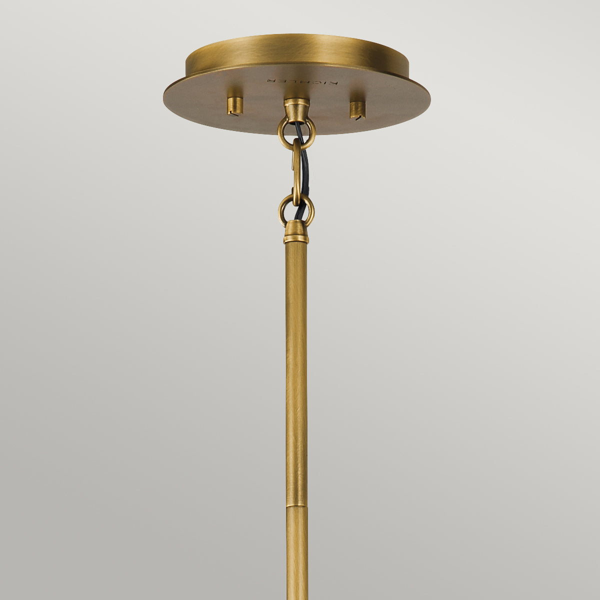 Quintiesse Linara 6 Light Pendant in Black & Natural Brass