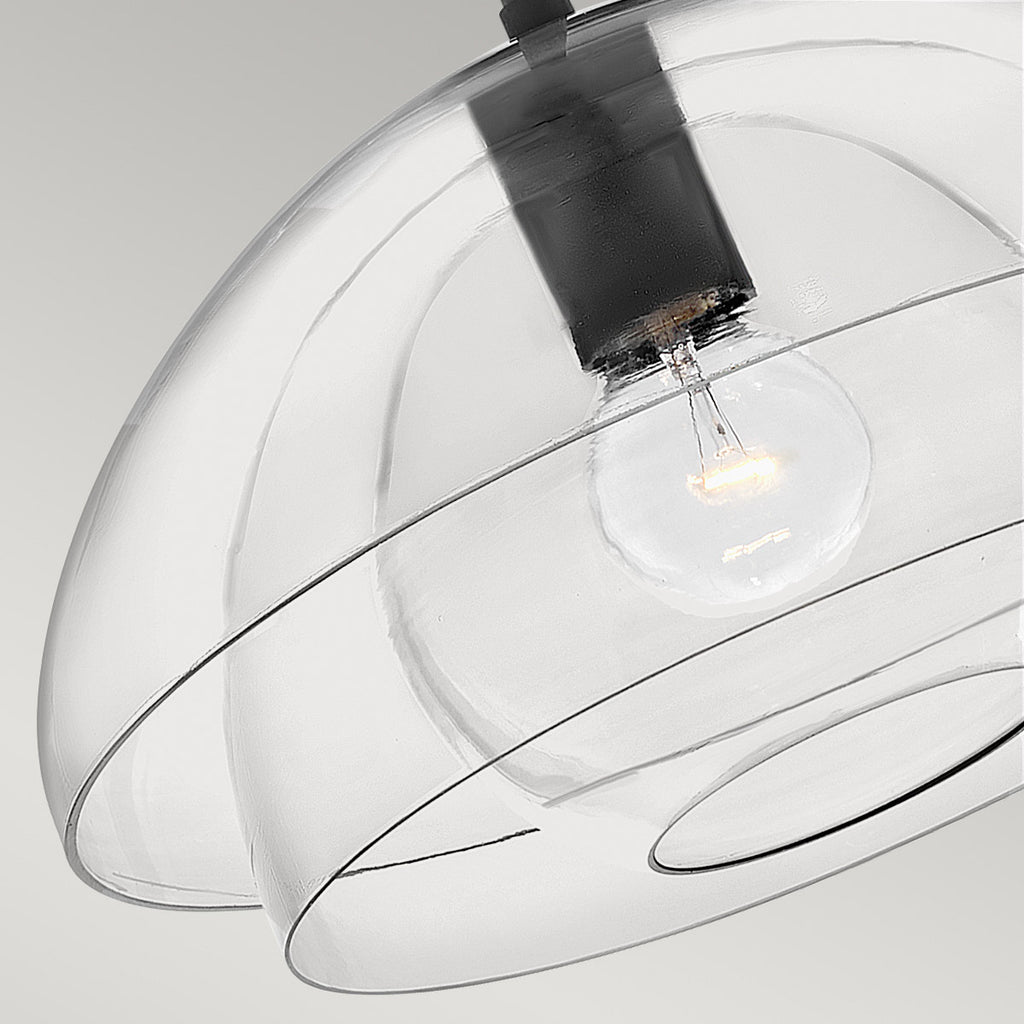 Quintiesse Lotus Pendant / Semi-Flush in Black