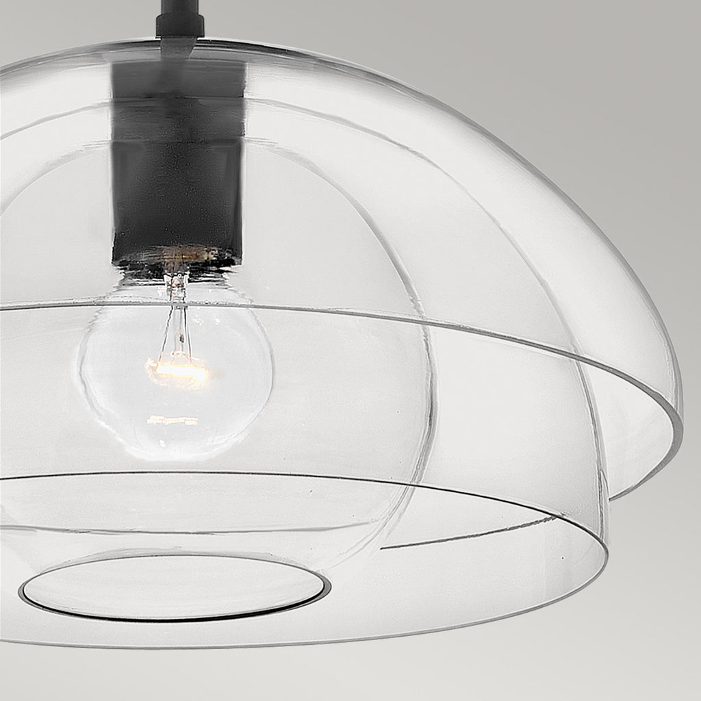 Quintiesse Lotus Pendant / Semi-Flush in Black