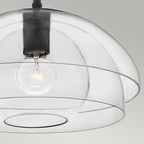 Quintiesse Lotus Pendant / Semi-Flush in Black
