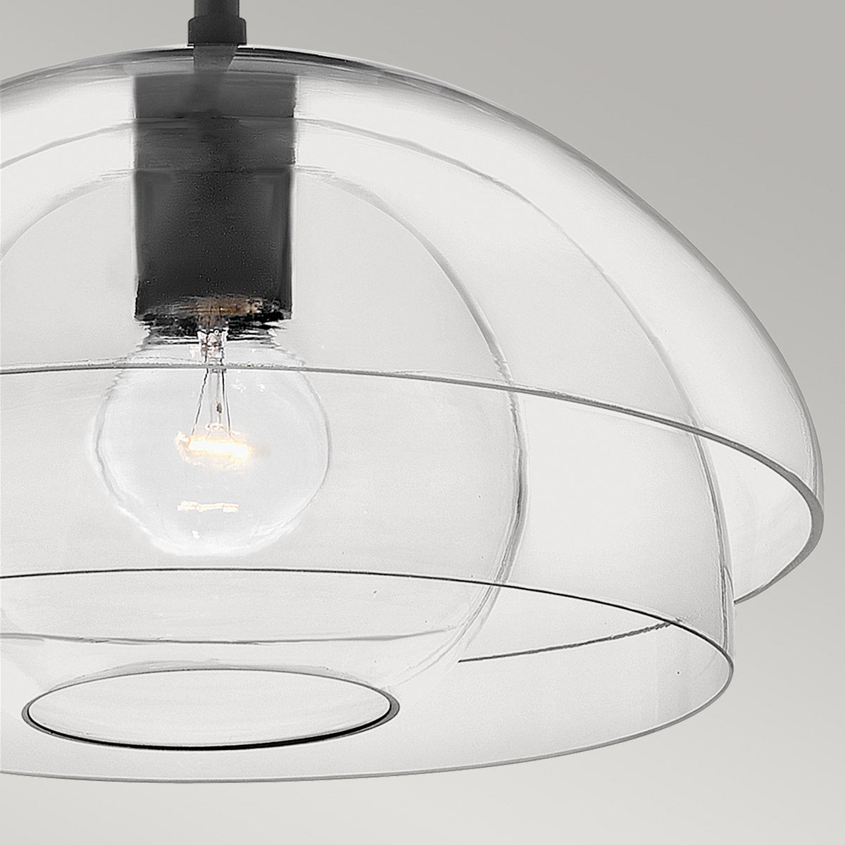 Quintiesse Lotus Pendant / Semi-Flush in Black