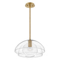 Quintiesse Lotus Pendant / Semi-Flush in Heritage Brass