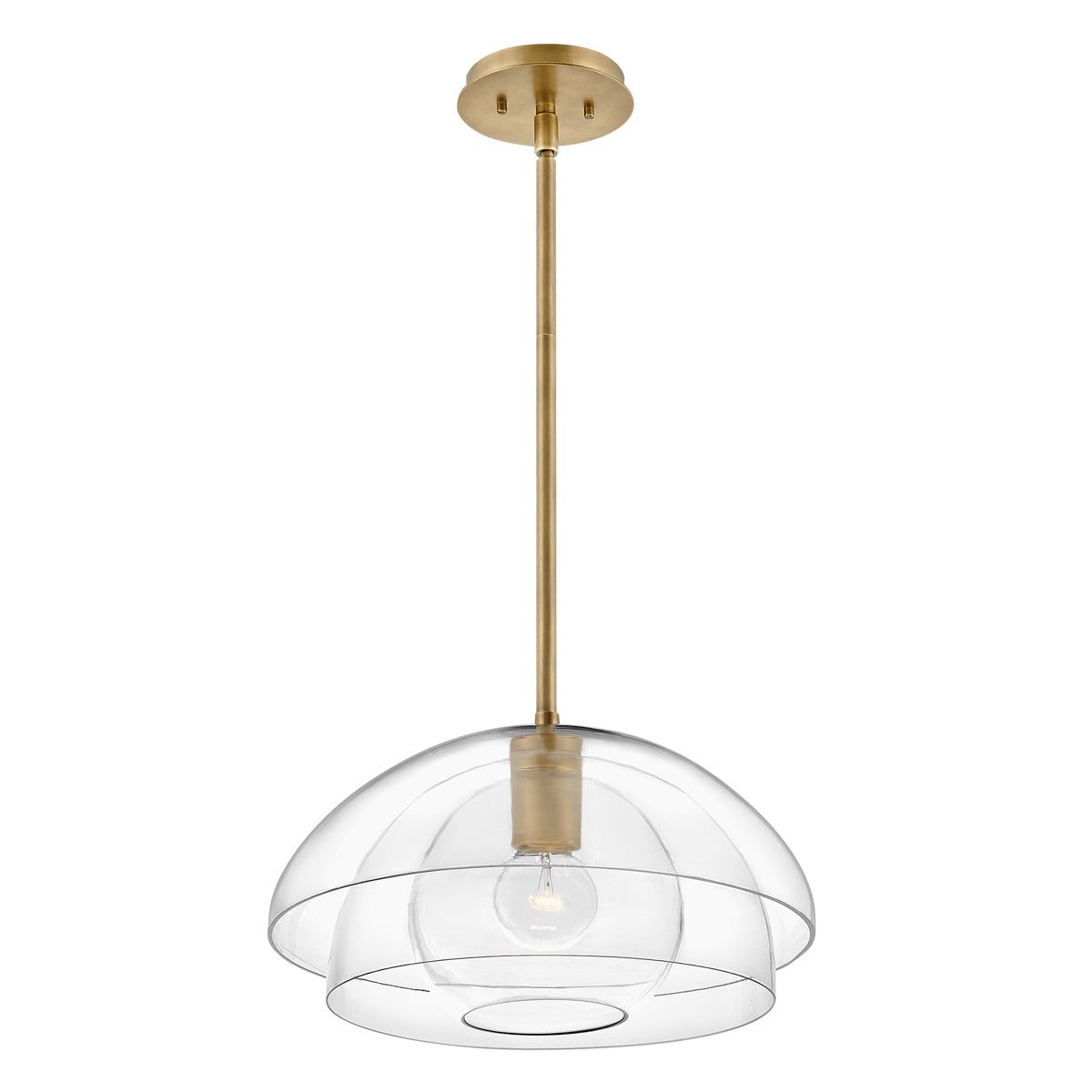 Quintiesse Lotus Pendant / Semi-Flush in Heritage Brass