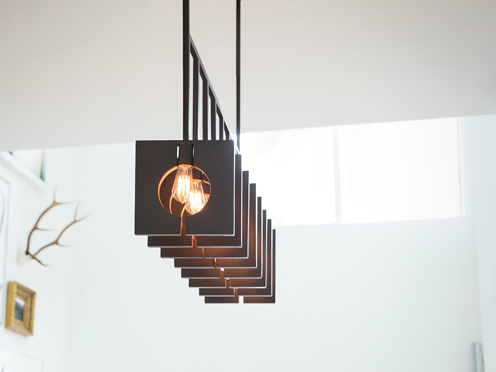 Quintiesse Ludlow 8 Light Bar Pendant Light Brushed Graphite
