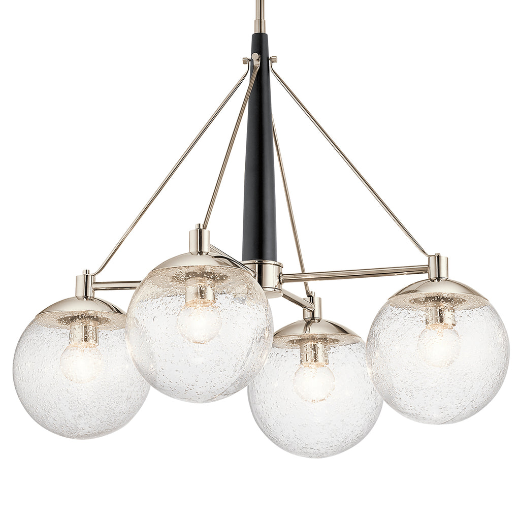Quintiesse Marilyn 4 Light Chandelier Polished Nickel