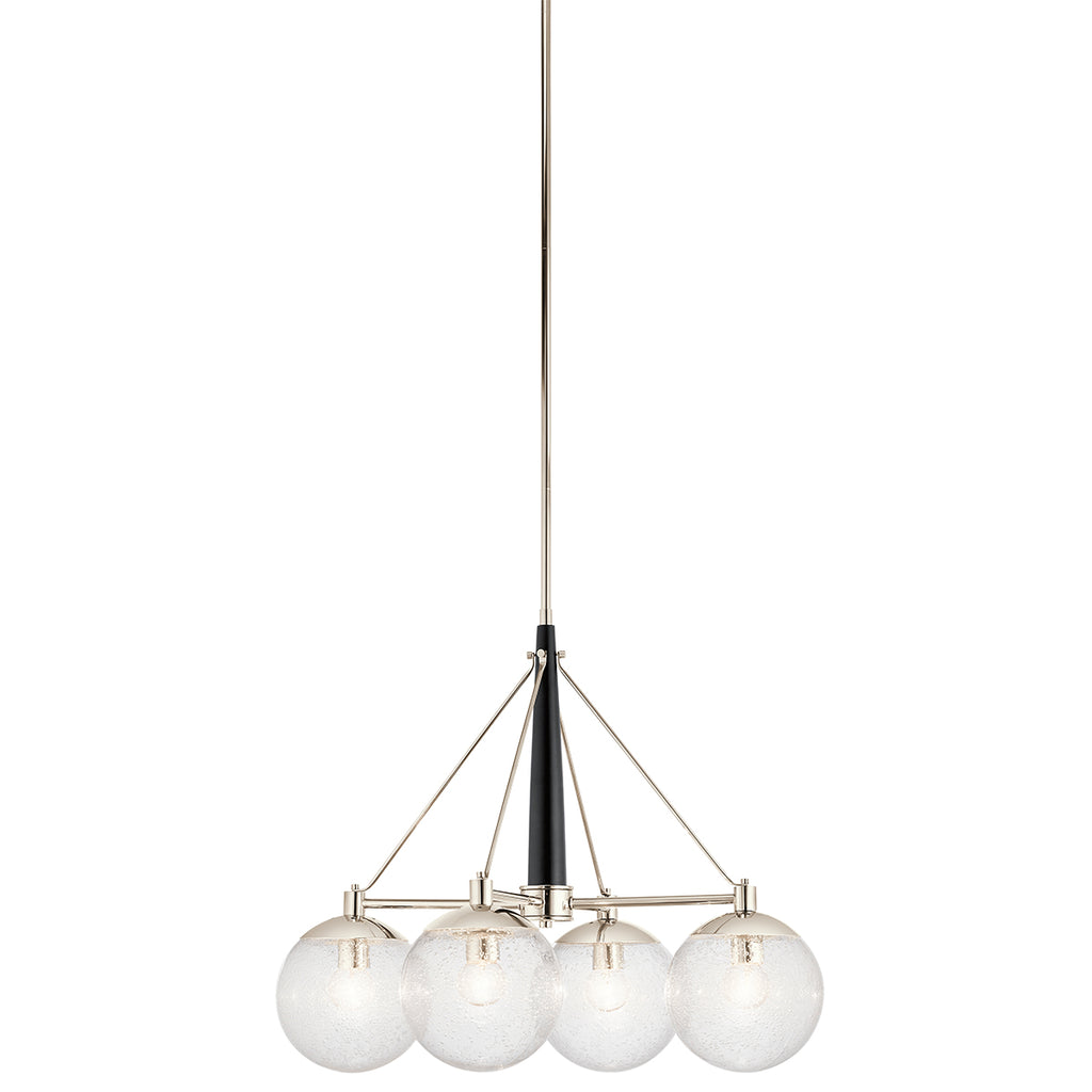 Quintiesse Marilyn 4 Light Chandelier Polished Nickel