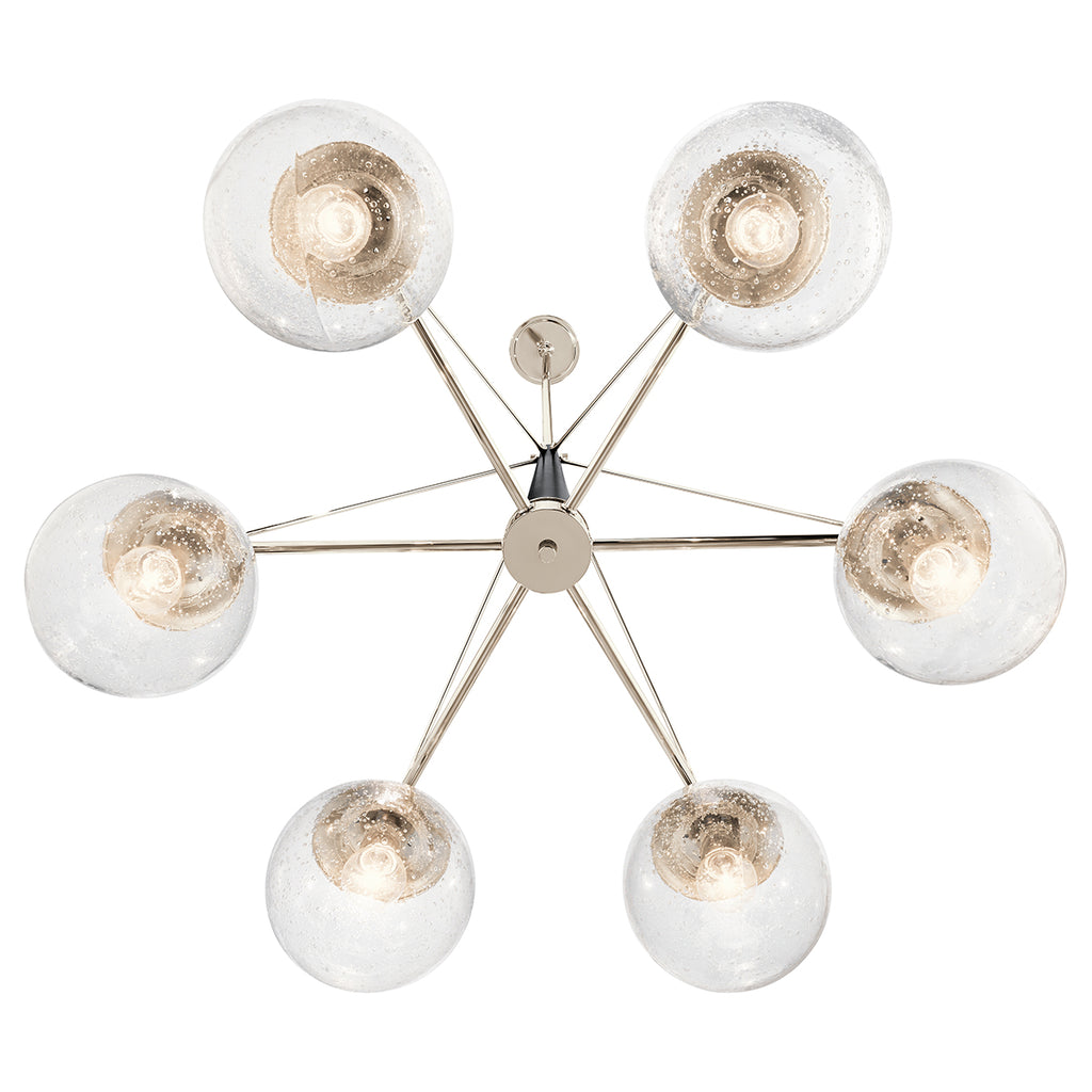 Quintiesse Marilyn 6 Light Chandelier Polished Nickel