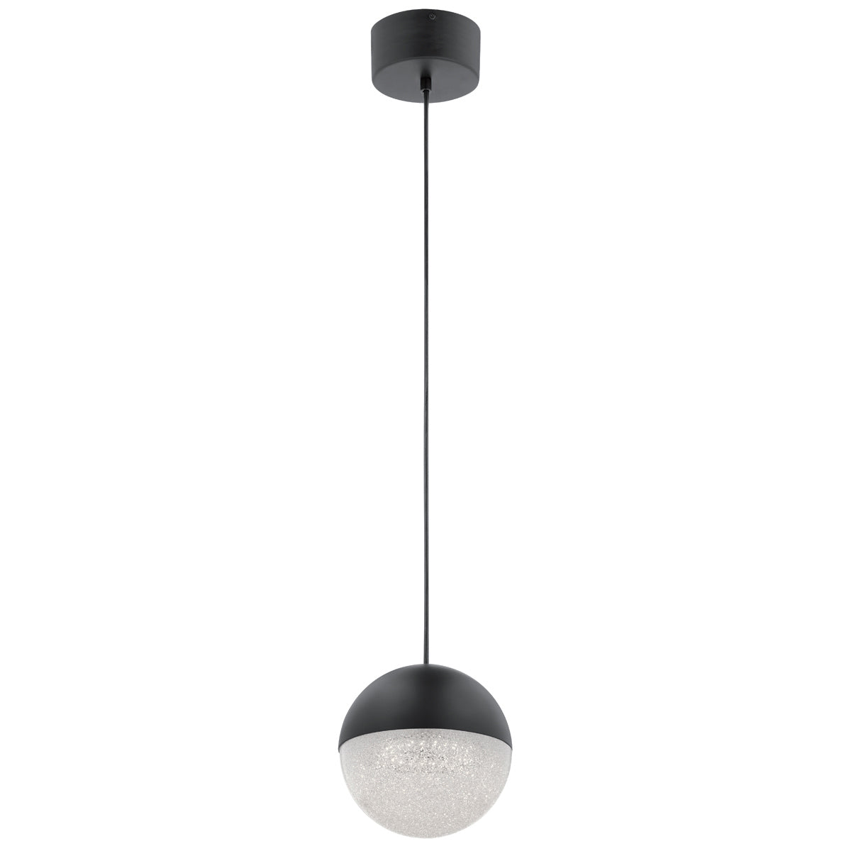 Quintiesse Moonlit LED Mini Pendant  in Matte Black