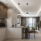 Quintiesse Moonlit LED Mini Pendant  in Matte Black