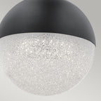 Quintiesse Moonlit LED Mini Pendant  in Matte Black