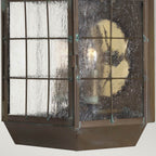 Quintiesse Nantucket Outdoor 2 Light Large Wall Lantern in Aged Brass