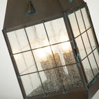 Quintiesse Nantucket Outdoor 3 Light Large Pedestal Lantern in Aged Brass