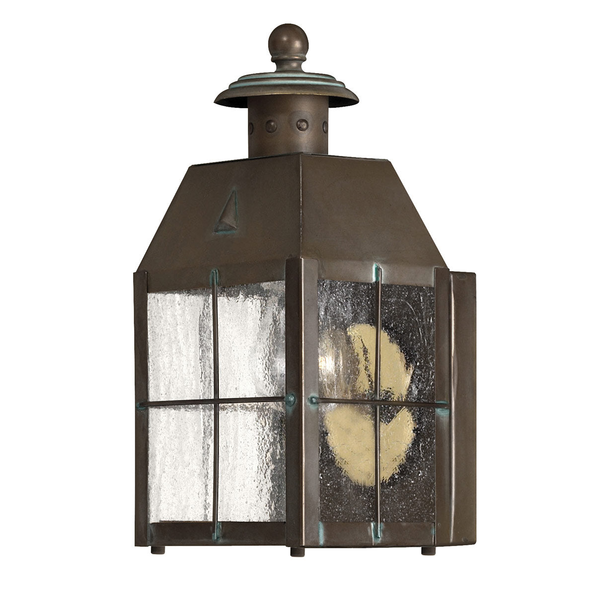 Quintiesse Nantucket Outdoor Extra Small Wall Lantern in Aged Brass