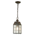 Quintiesse Nantucket Outdoor Medium Chain Lantern in Aged Brass