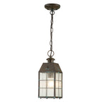Quintiesse Nantucket Outdoor Medium Chain Lantern in Aged Brass