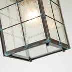 Quintiesse Nantucket Outdoor Medium Chain Lantern in Aged Brass
